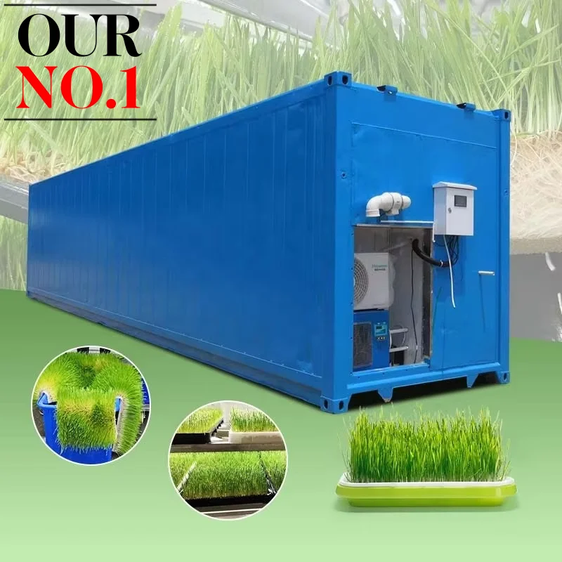 Mushroom Fodder Hydroponic Forage Fully Automatic Farm System Growing Grow Container Bean Sprout Farming Machine