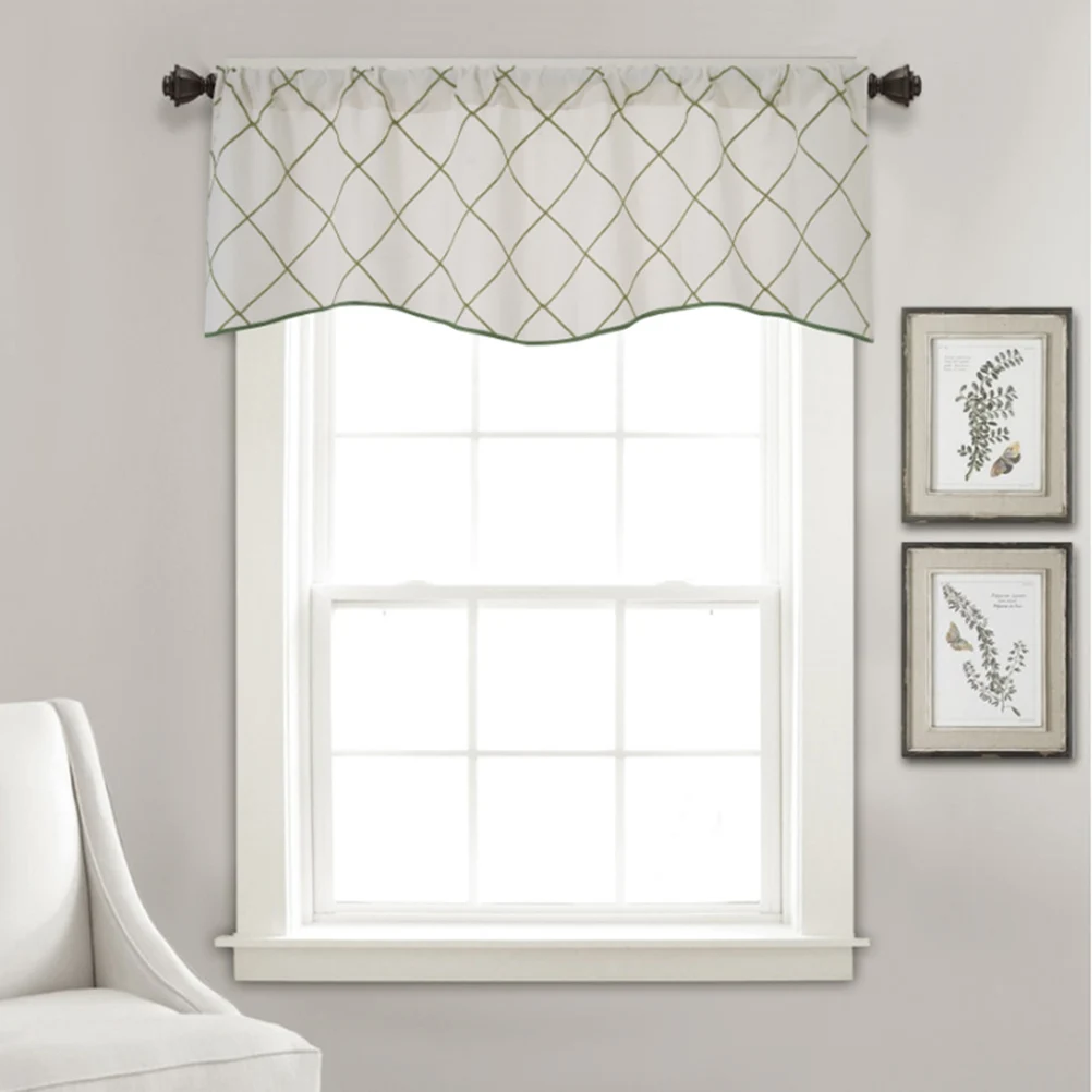 

Short Curtain Window Curtain For Kitchen Bar Cabinet Geometric Design Premium Material Shading Home Office Hotel Decor