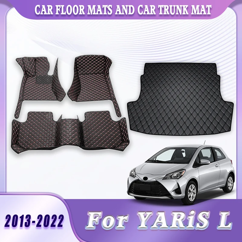 

Complete Car Floor Mats Rear Trunk Carpet For Toyota YARiS L 2013-2022 Waterproof Stain Resistant Automotive Interior Accessory