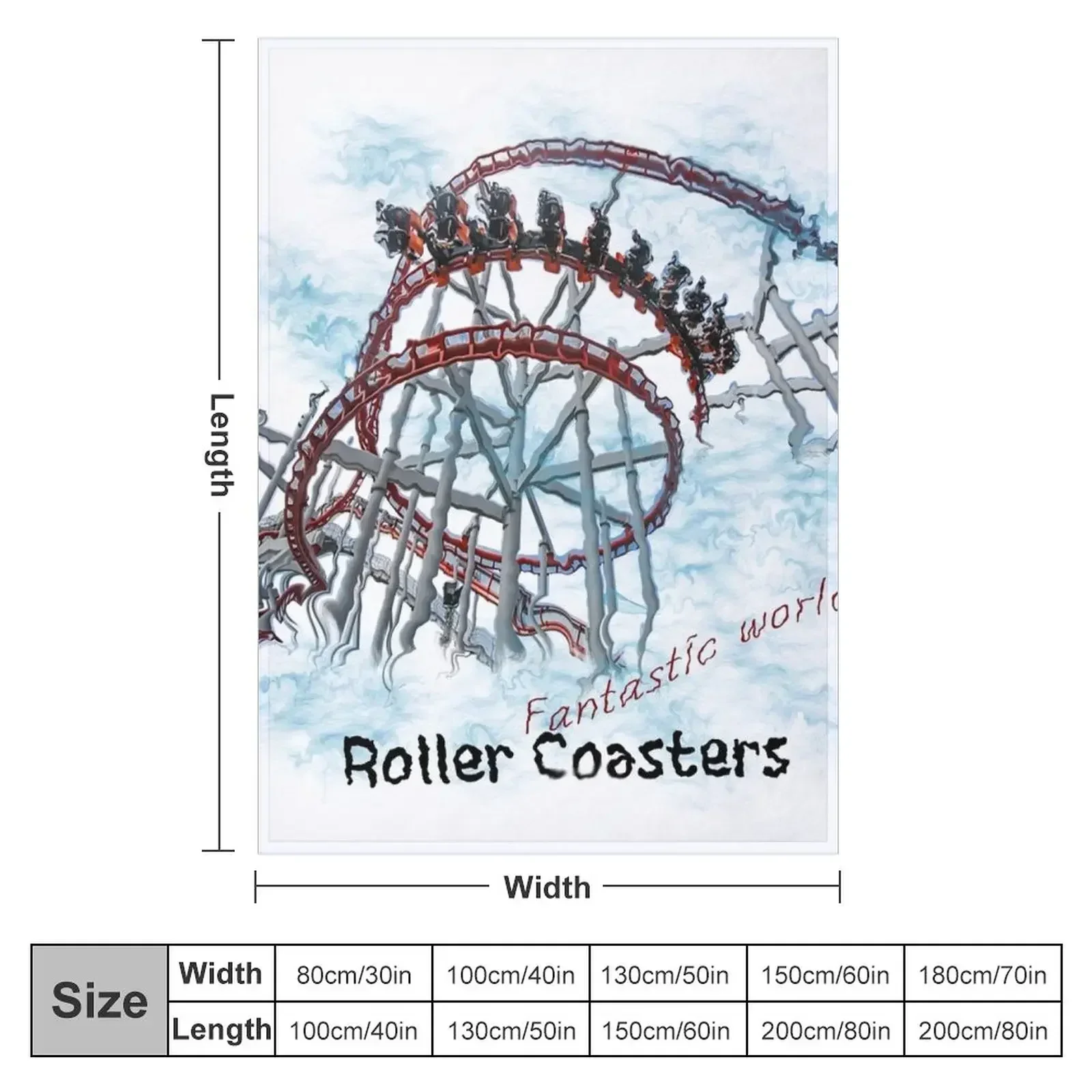 Roller Coasters - Fantastic world Throw Blanket Sofa Plaid on the sofa Stuffeds Blankets