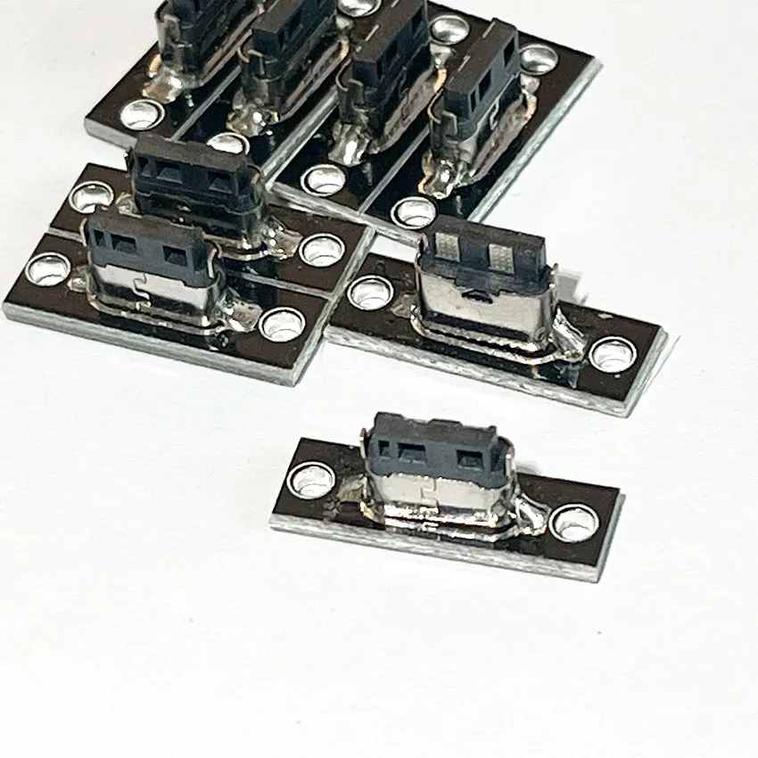 10-50 قطعة USB3.1 نوع C أنثى على الوجهين إيجابي سلبي المكونات في اختبار المجلس مع لوحة دارات مطبوعة نوع-c موصل منفذ شحن البيانات