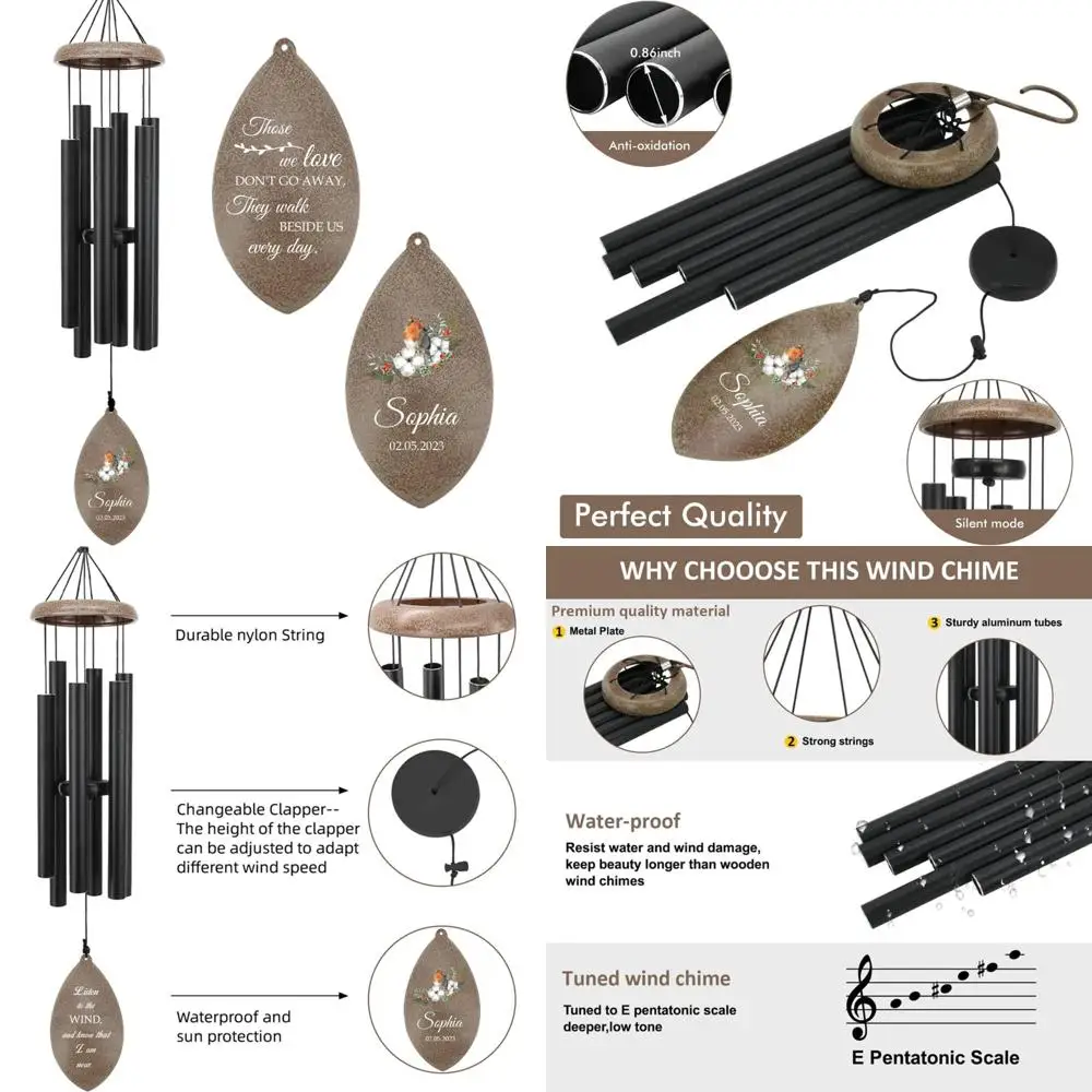

memorial wind chimes: personalized gifts for grieving hearts