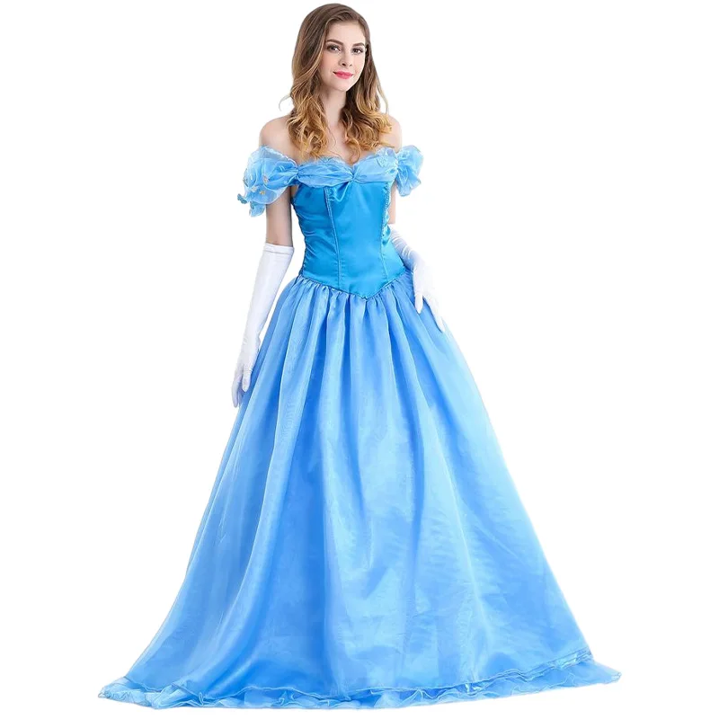 

Синий костюм на Хэллоуин, сценическое представление, косплей, Русалка, Золушка, ролевая планг, Белоснежка, женская традиционная этническая одежда