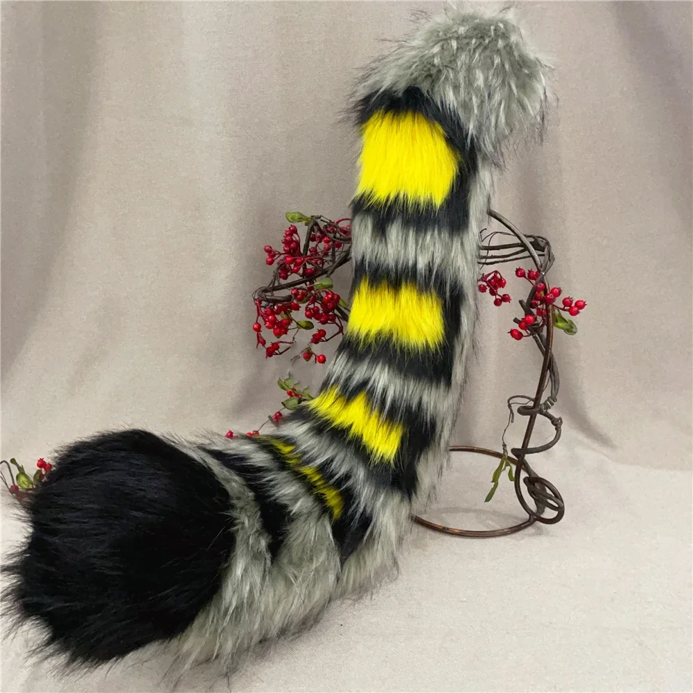 Aangepaste handgemaakte Halloween Machairodus Tijgeroren Hairhoop Hoofddeksels Staart Lolita Kostuum Accessoires Kerst Halloween