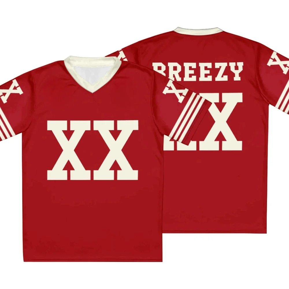 كريس براون بريزي باول XX جولة 2025 قميص الرجال النساء ملابس رياضية جيرسي الخامس الرقبة الملابس y2k أفضل 2025 تيشيرت صيفي