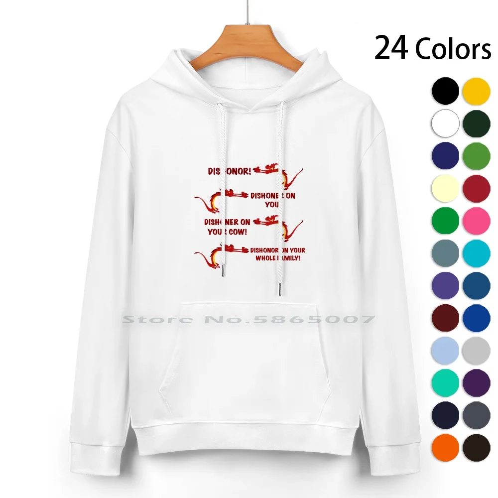 Dishonor Pure Cotton Hoodie Sweater 24 Colors Mushu Dishonor Dishonor On Your Cow Dishonor On Your Whole Family Fa Li Shang