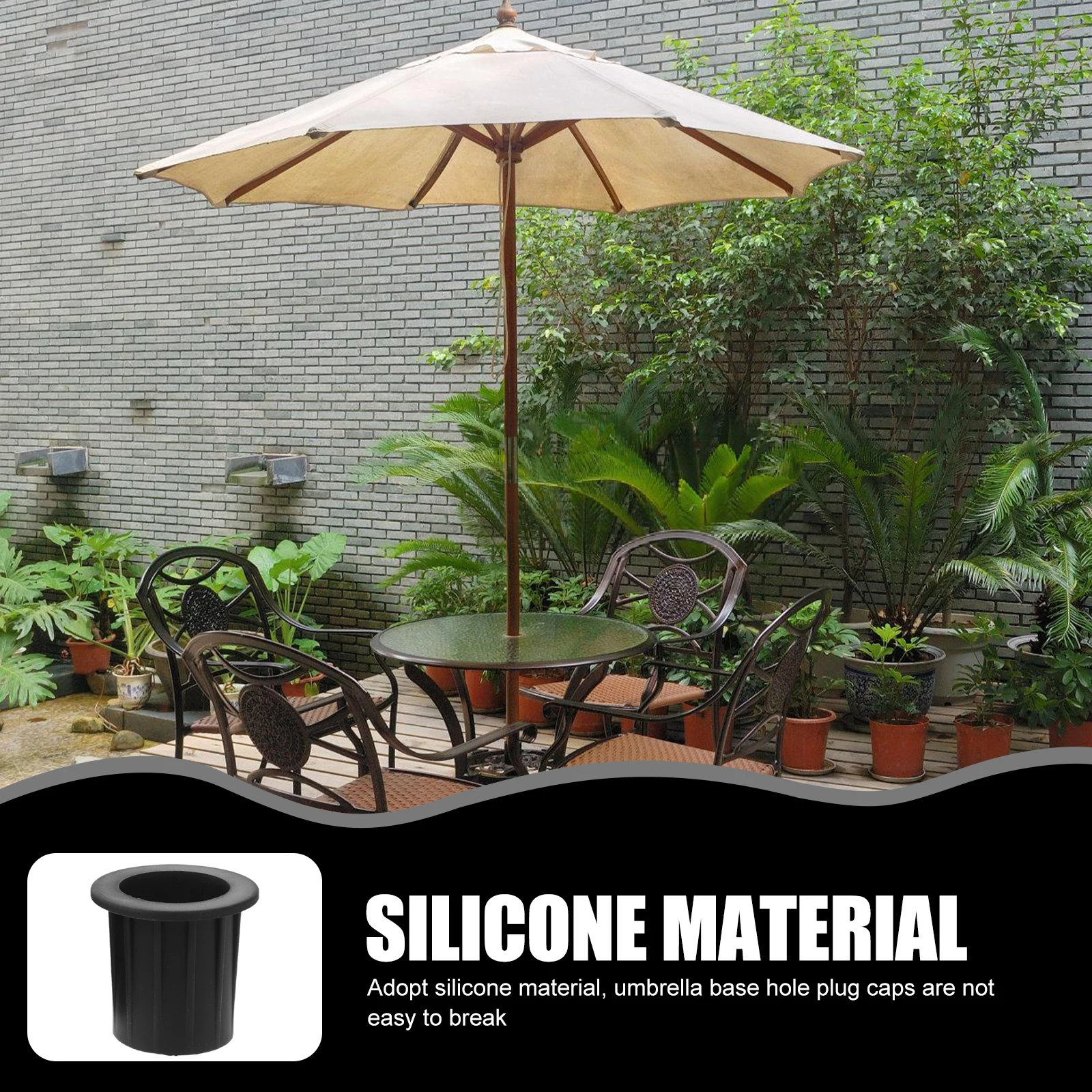 

1Set Outdoor Umbrella Base Hole Plug Cap Silicone Durable Replacement Parts Patio Umbrella Stand Holder Accessories
