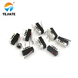 10pcs Mouse switch three-legged handle wheel button left and right curved feet slight action switch 1A 125VAC