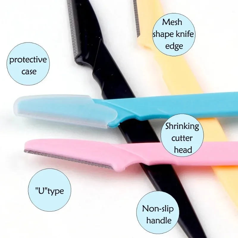 3/5/10 pièces rasoir de sourcils lame de visage rasoir Portable épilation des sourcils épilation sécurité coupe des sourcils femme outils de maquillage