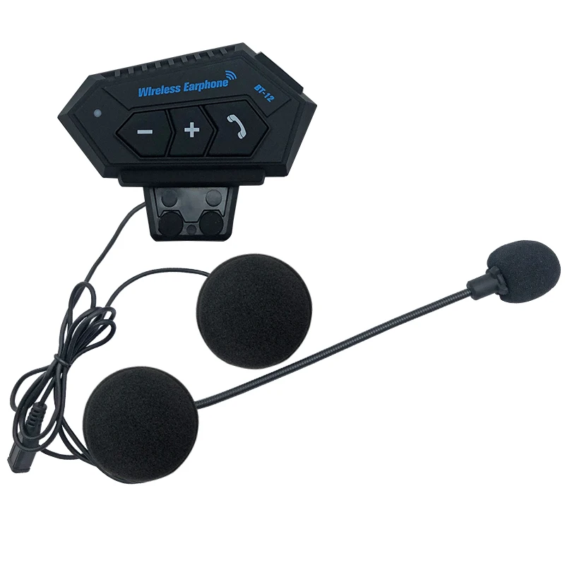 

Audfonos Para Casco, BT12, гарнитура для мотоциклетного шлема, комплект громкой связи, водонепроницаемые беспроводные Bluetooth-наушники для шлема