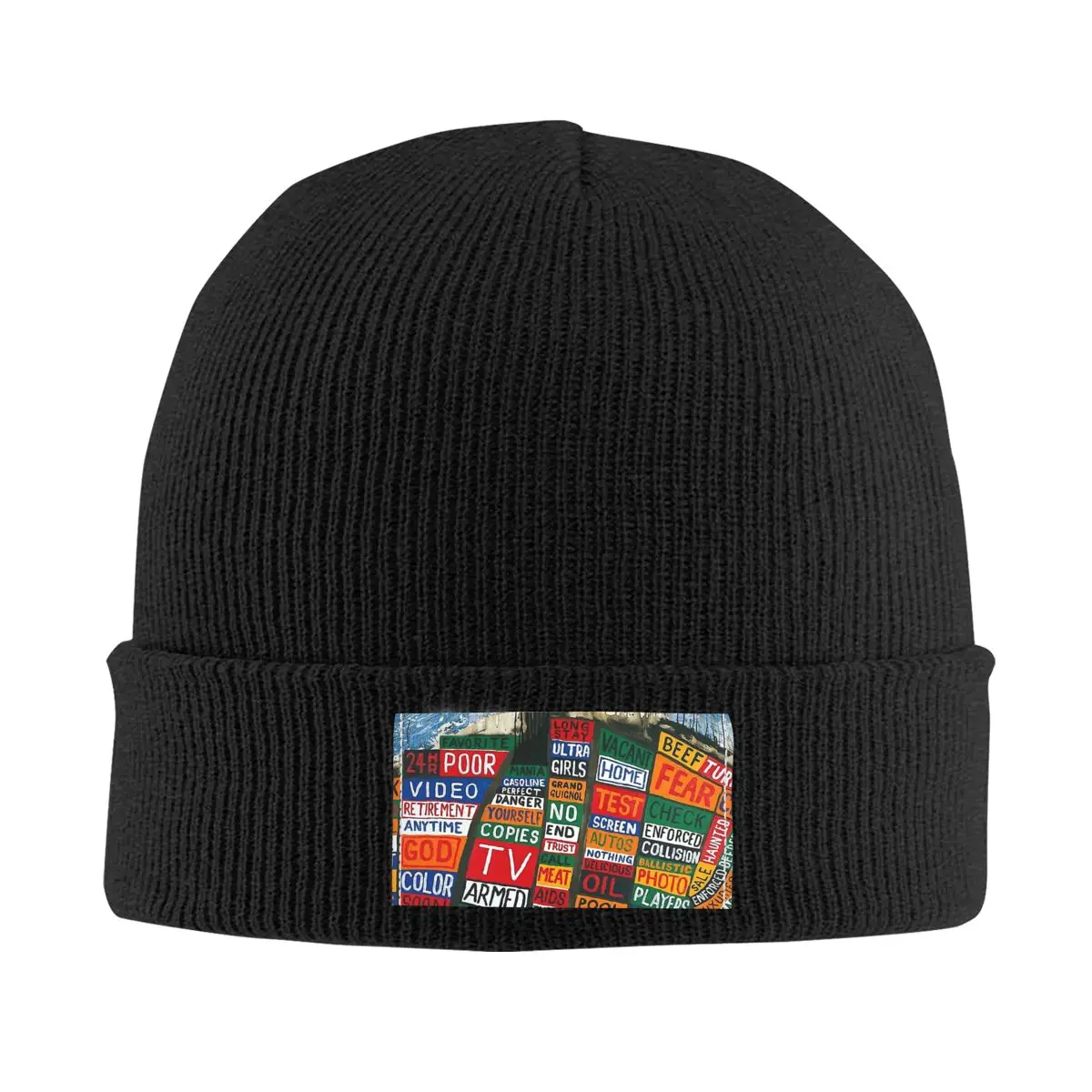 Radiohead Rainbows Men's And Women's Knitted Hats Outdoor Streetwear Adult Winter Warmth Hat Birthday gift