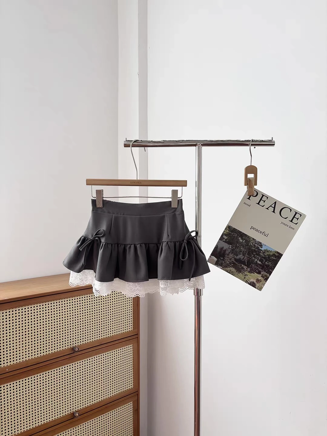 Women's Summer Sweet Lace Hem Ballet Style A Line Short Skirt Lady Solid Color High Waist Puffy Cute Mini Skirt
