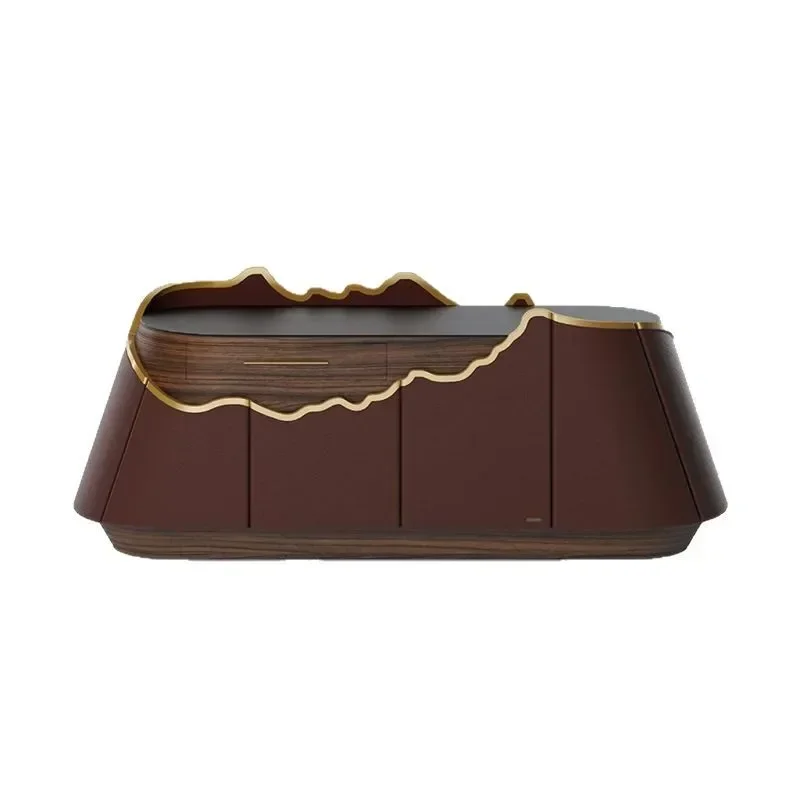 Modern simple curved so lid w ood dinin g side cabine t des igner home li ving ro om again st the wall storage lo cker