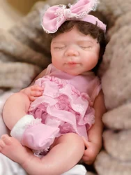 Can Open Mouth 33cm Washable Pascale Solid Silicone Bebe Reborn Girl With Rooted Hair Handmade Lifelike Reborn Baby Girl Doll