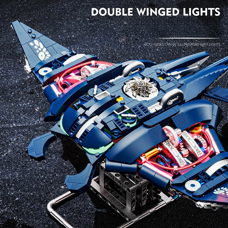 Conjunto de animales marinos de Manta Ray mecánico 2025, Motor de potencia con bloques de construcción ligeros, modelo creativo, juguetes de montaje para niños, regalos