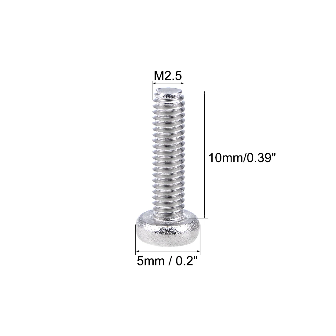 Uxcell 30/50/60/100pcs M1.6 M2 M2.5 304 Stainless Steel Phillips Cross Head Screws Pan Head Screw Fasteners Bolts Length 3-22mm