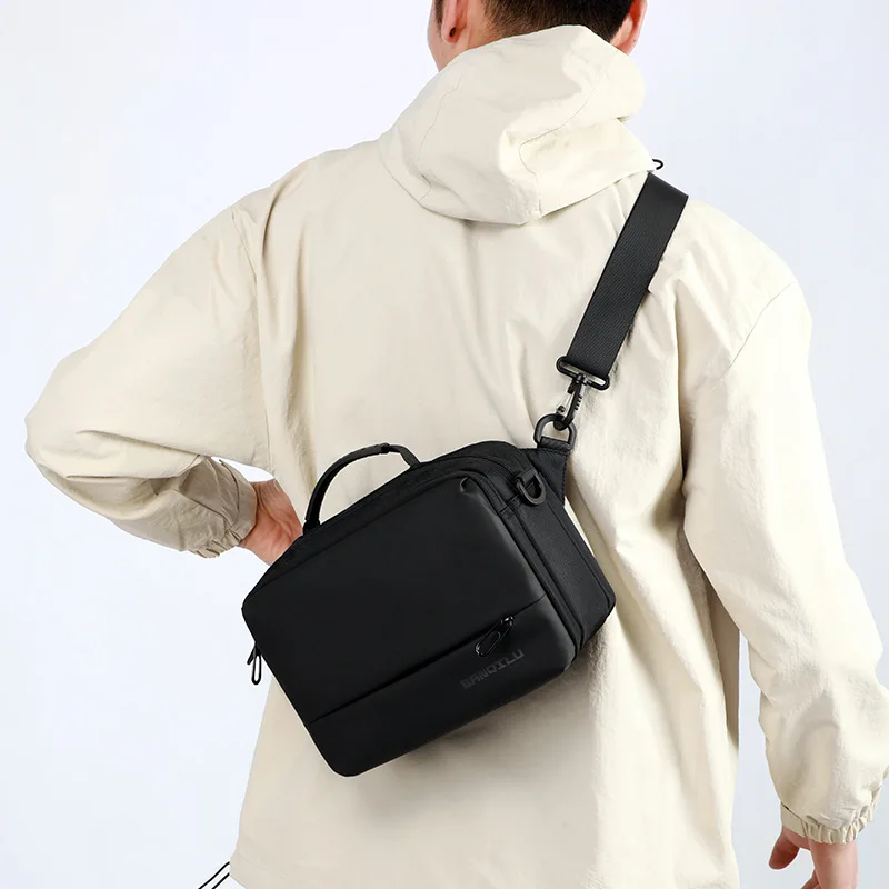 Waterproof and wear-resistant Oxford simple shoulder bag men horizontal square handbag large capacity crossbody bag