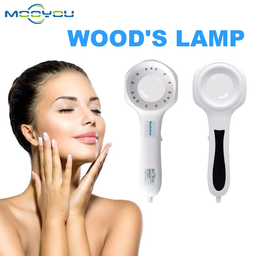 Mooyou UV Lamp Skin Analyzer Woods Lamp Facial Skin Vitiligo Testing Examination Magnifying Analyzer Lamp Machine Wood Lamp