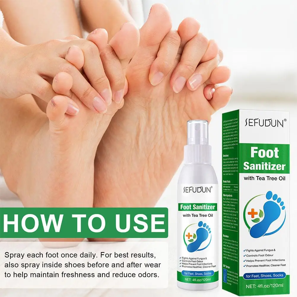 Foot Deodorization Spray Removal Odor with Tea Tree Oil Foot Sanitizer Spray Moisturize Foot Drying Foot Odor Deodorant - Image 3