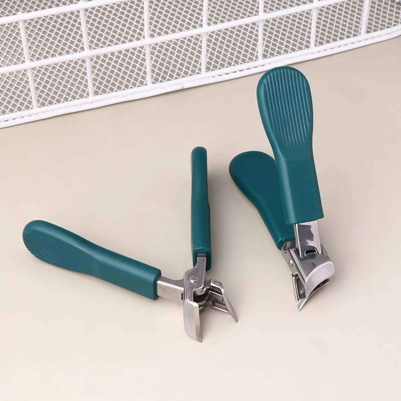 Tagliaunghie inclinate antispruzzo con apertura a ganascia larga Tagliaunghie incarnite Tagliaunghie portatile per unghie dei piedi Set strumento per manicure