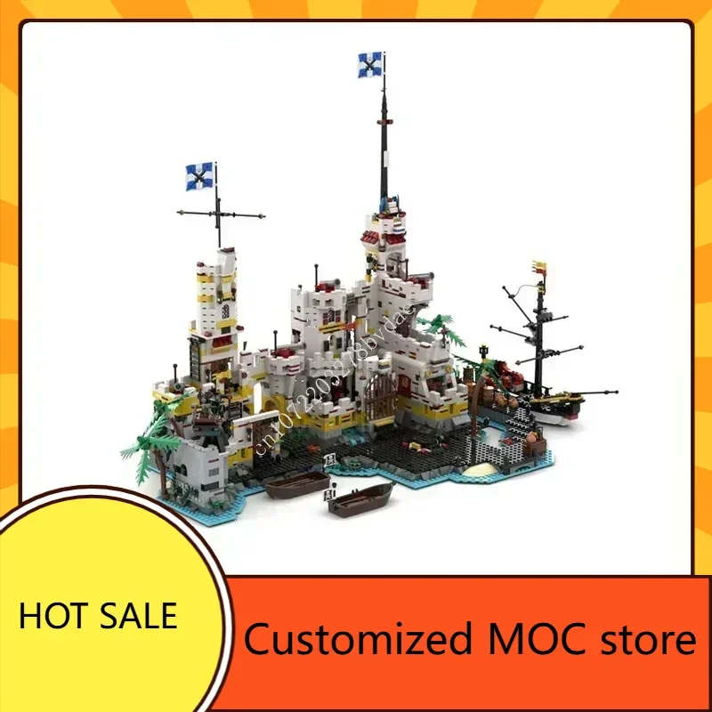3757PCS MOC Medieval Pirate Barracuda Bay Eldorado General Headquarters Fortress Puzzles  DIYAssembly Toys Gifts for Adults Ages