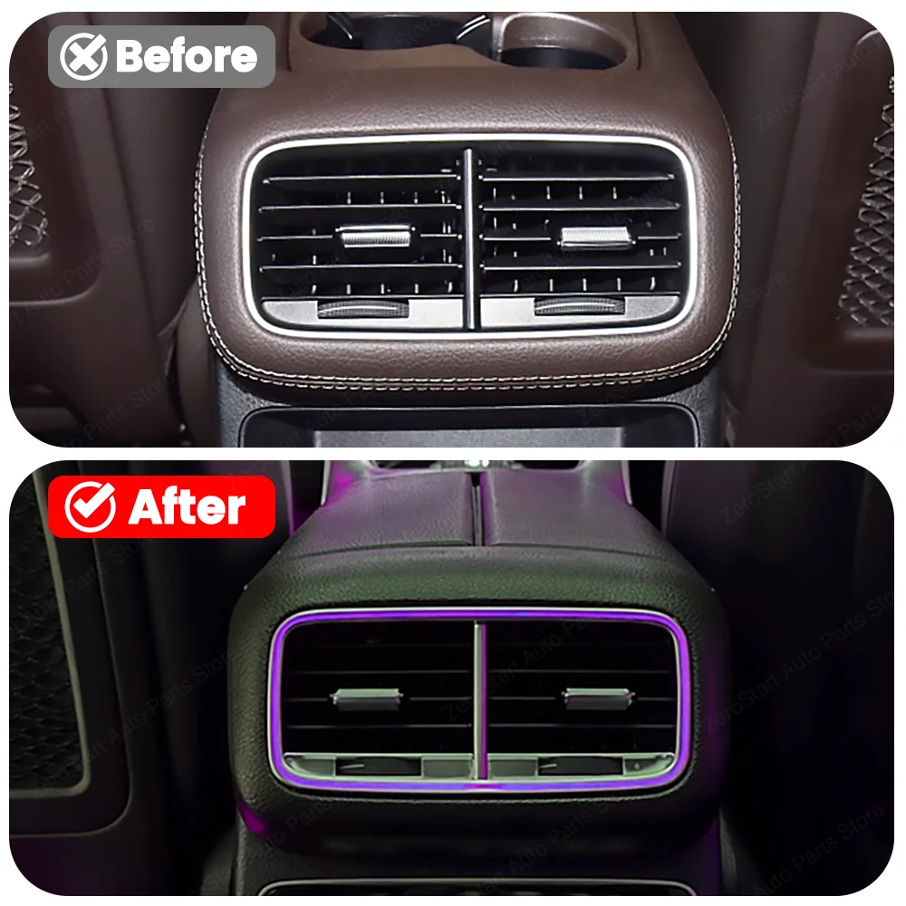 Rear Air Vents Modification Lamp For Mercedes Benz GLE GLS W167 GLE53 GLS63 Coupe LED Air Outlet Ambient Light 64 Color LED