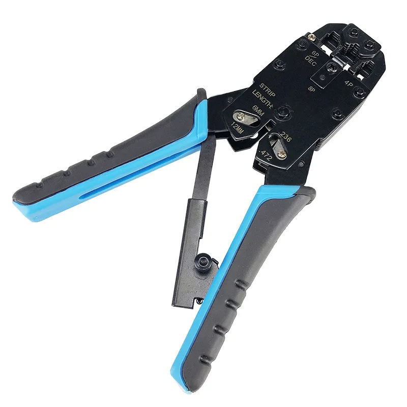 8inch Modular Network Cable Crimper Crimping Plier Tool Wire Cutter Stripping Kit for 10P/8P/6P/4P/RJ45/RJ12/RJ11 Plug