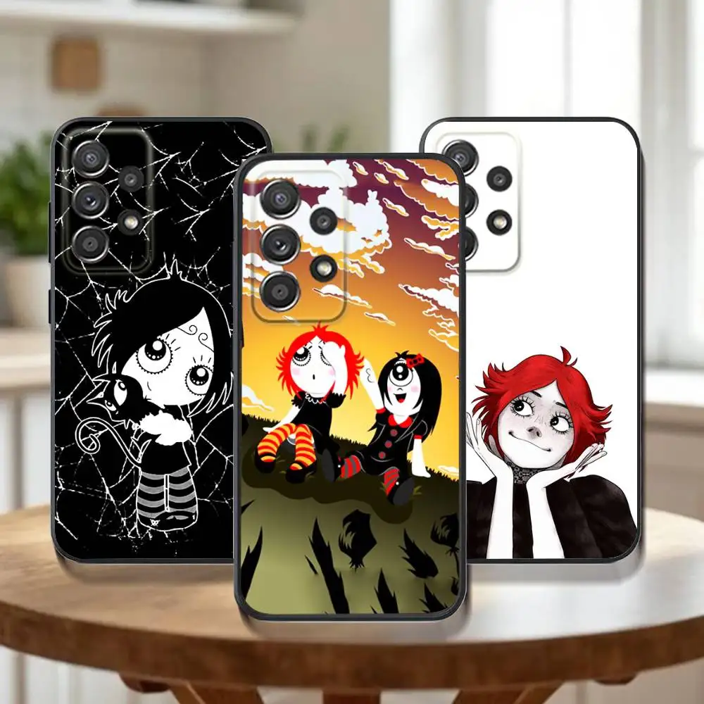 Cartoon R-Rubys G-Glooms For Samsung Galaxy A73,31,32,72,41,53,52,71,22,5G,Note,J7,8,9 Soft Black Phone Case