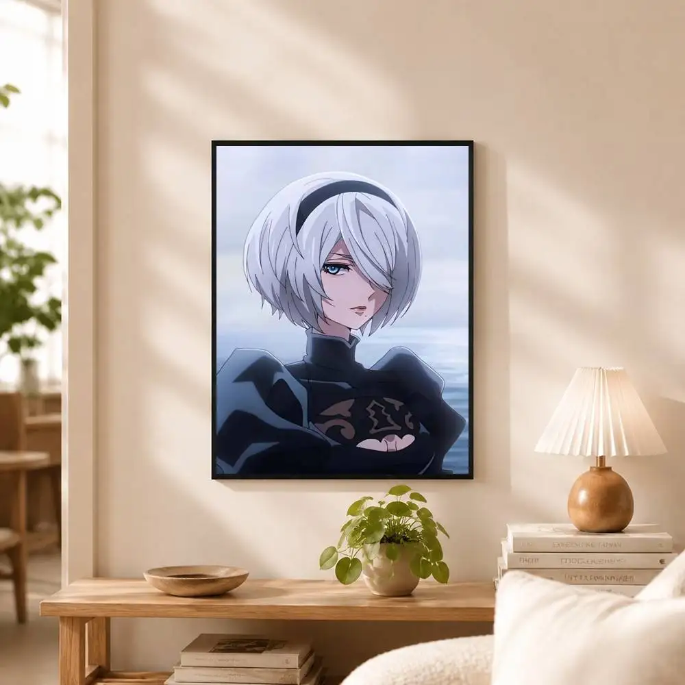 Game NieR A-Automata 2B  Poster High Quality Dorm Living Room Aesthetic Wall Decoration Painting Stickers Gift