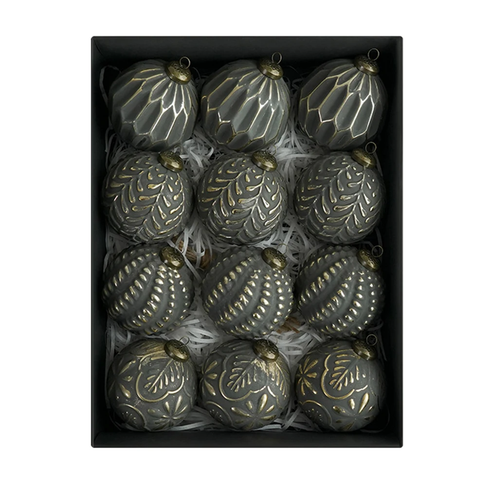 Christmas Decorations Rustic Christmas Ornaments Charm Silver Decorate Sustainably Electroplating Process Shine