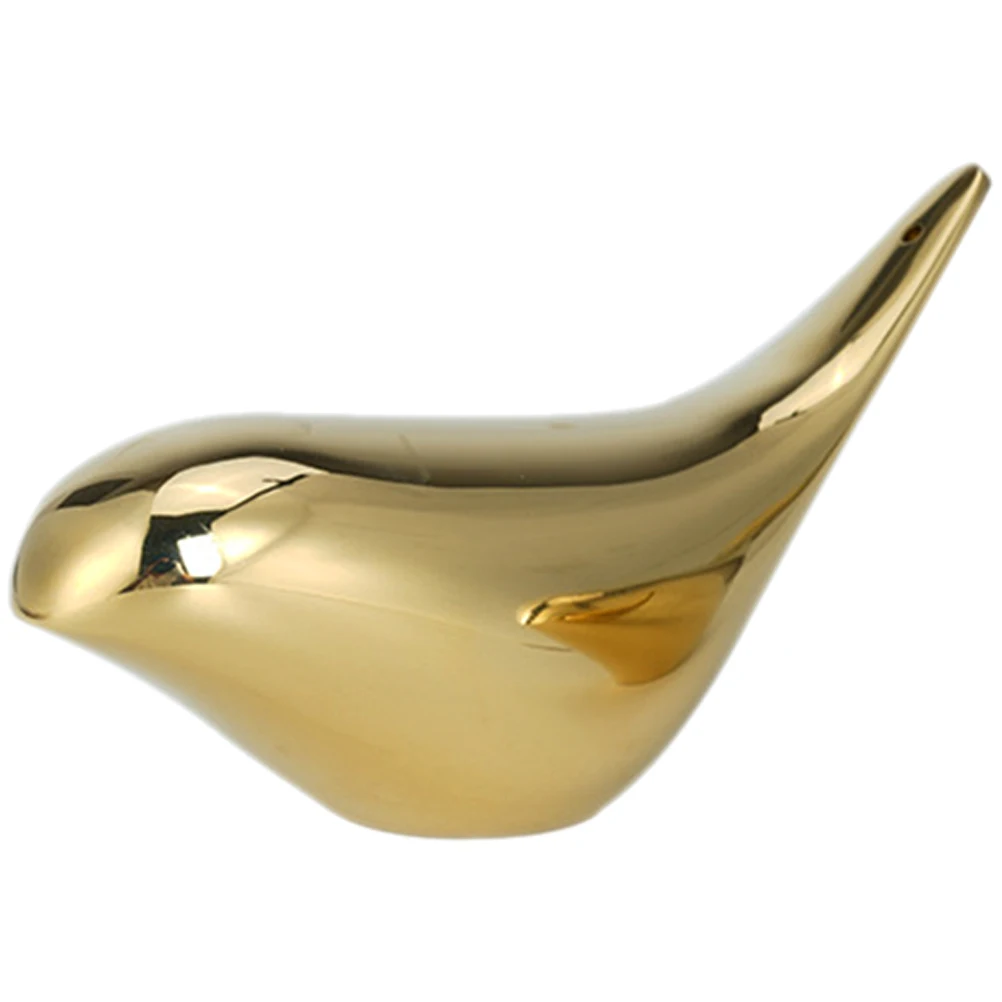 

1pc Brass Bird Bird Statue Decor Vintage Desktop Decor Incense Holder Small Metal Animal Ornament Home Office Gift
