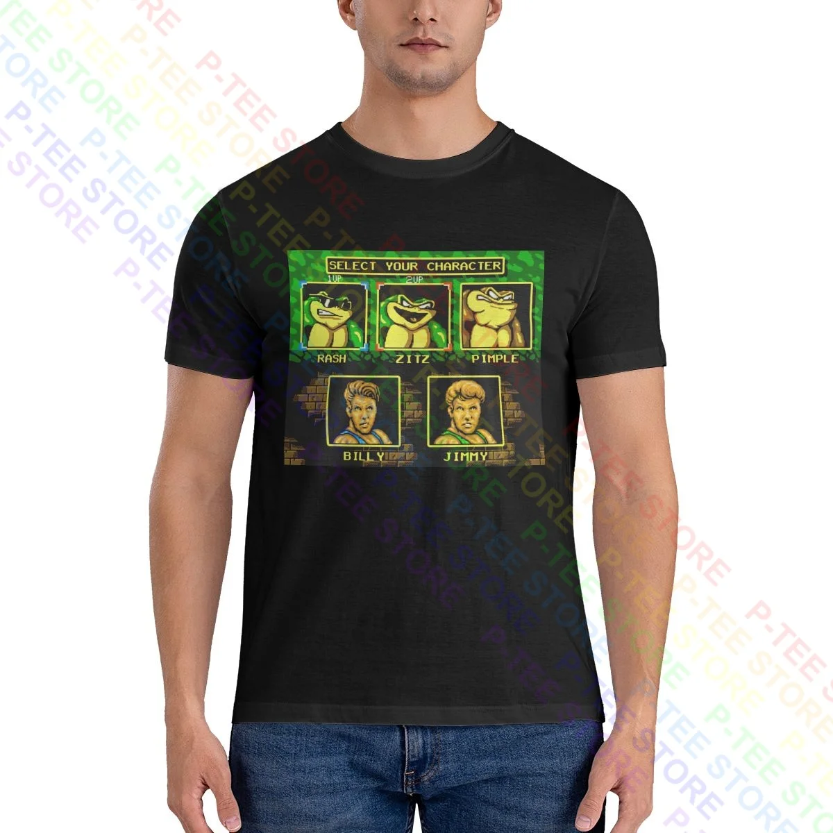 Battletoads Double Dragon Character Game Shirt T-shirt Rare Daily Premium High Quality Tee