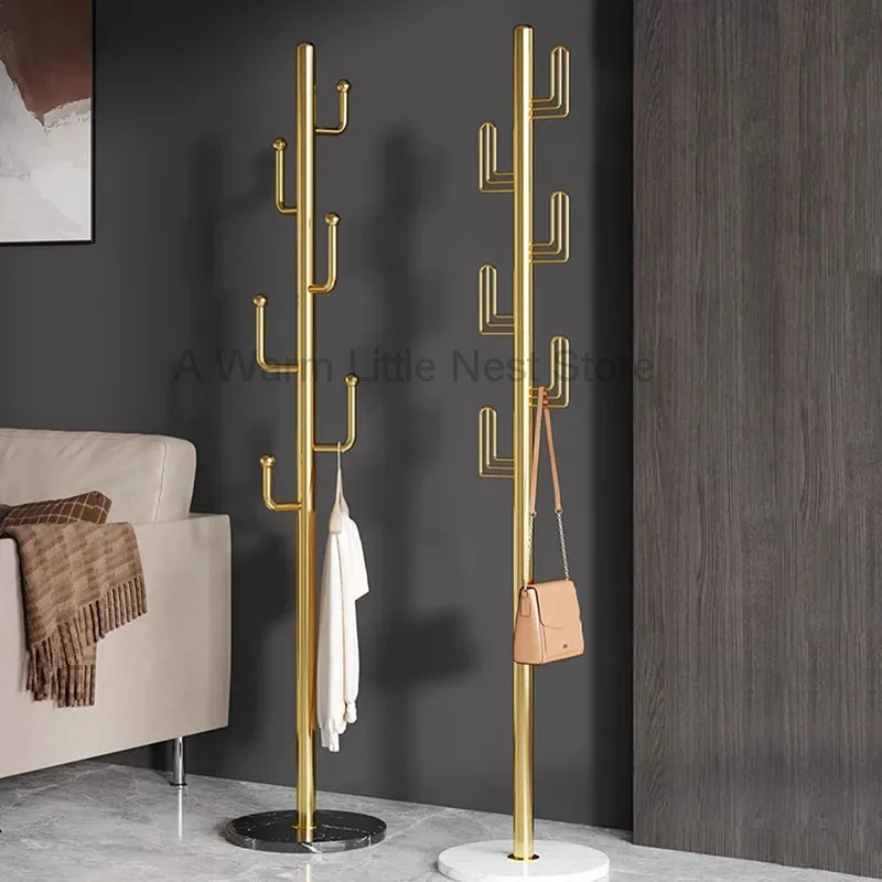 

Hat Golden Clothing Rack Nordic Living Room Minimalist Closet Shelves Clothing Rack Designer Arara De Roupa Luxury Furniture