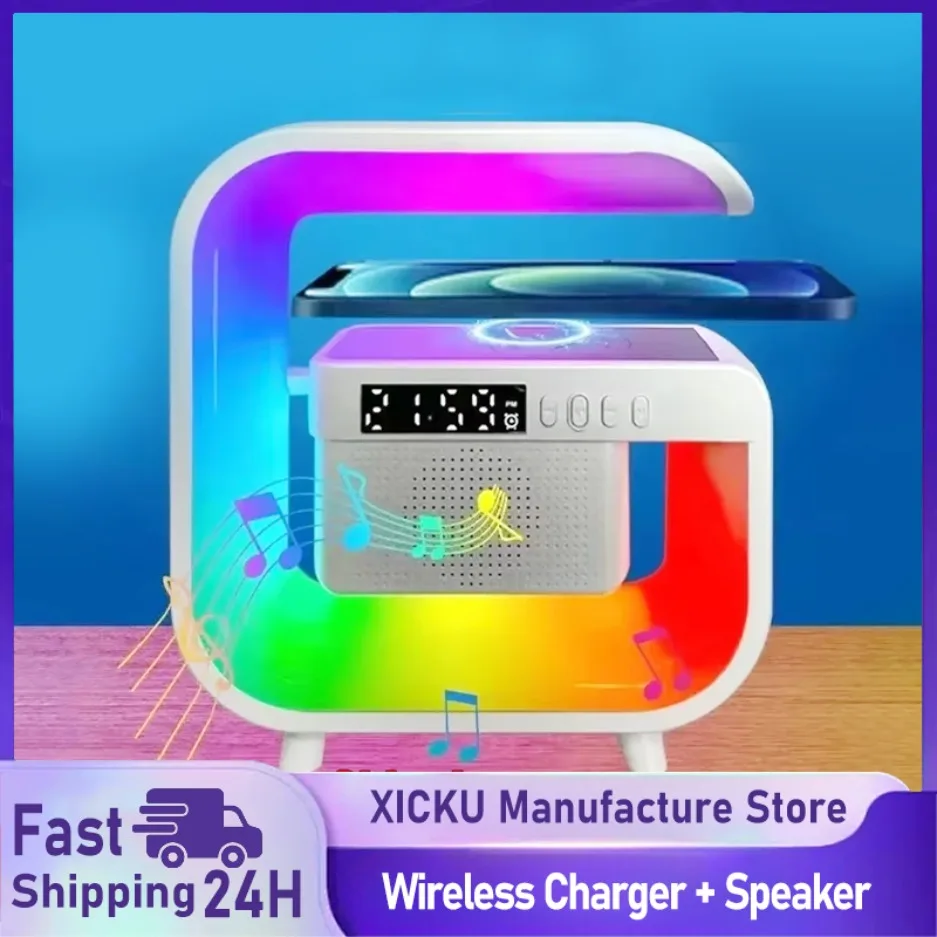 Multifunction Wireless Charger Stand Bluetooth 5.0 Speaker F