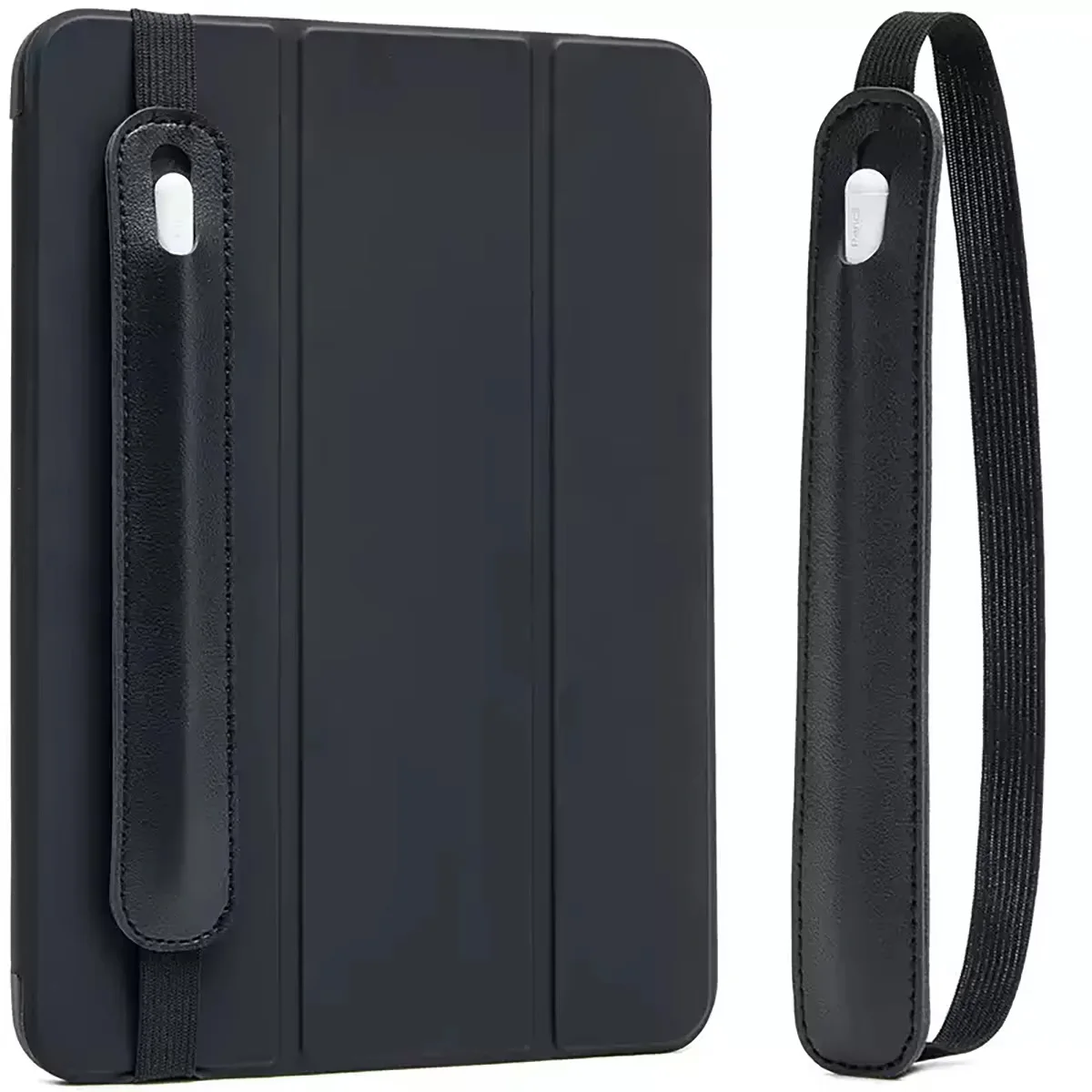 Elastic Strap PU Leather Pen Case for Apple iPad and IPencil Tablets, Portable Stylus Protective Case
