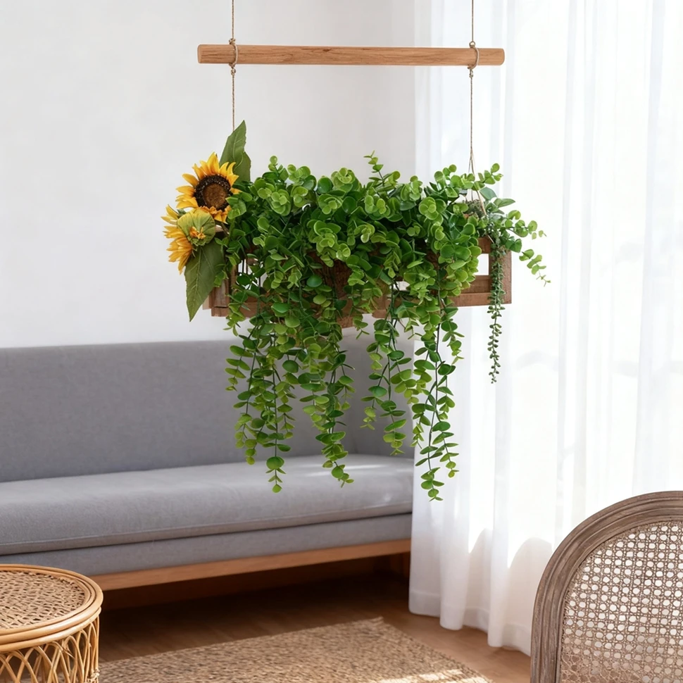 

1Pc Artificial Ivy Plant Plastic Leaves Wedding Outdoor Christmas Home Bedroom Garden Arch Ornament Wall Office Table Decoration