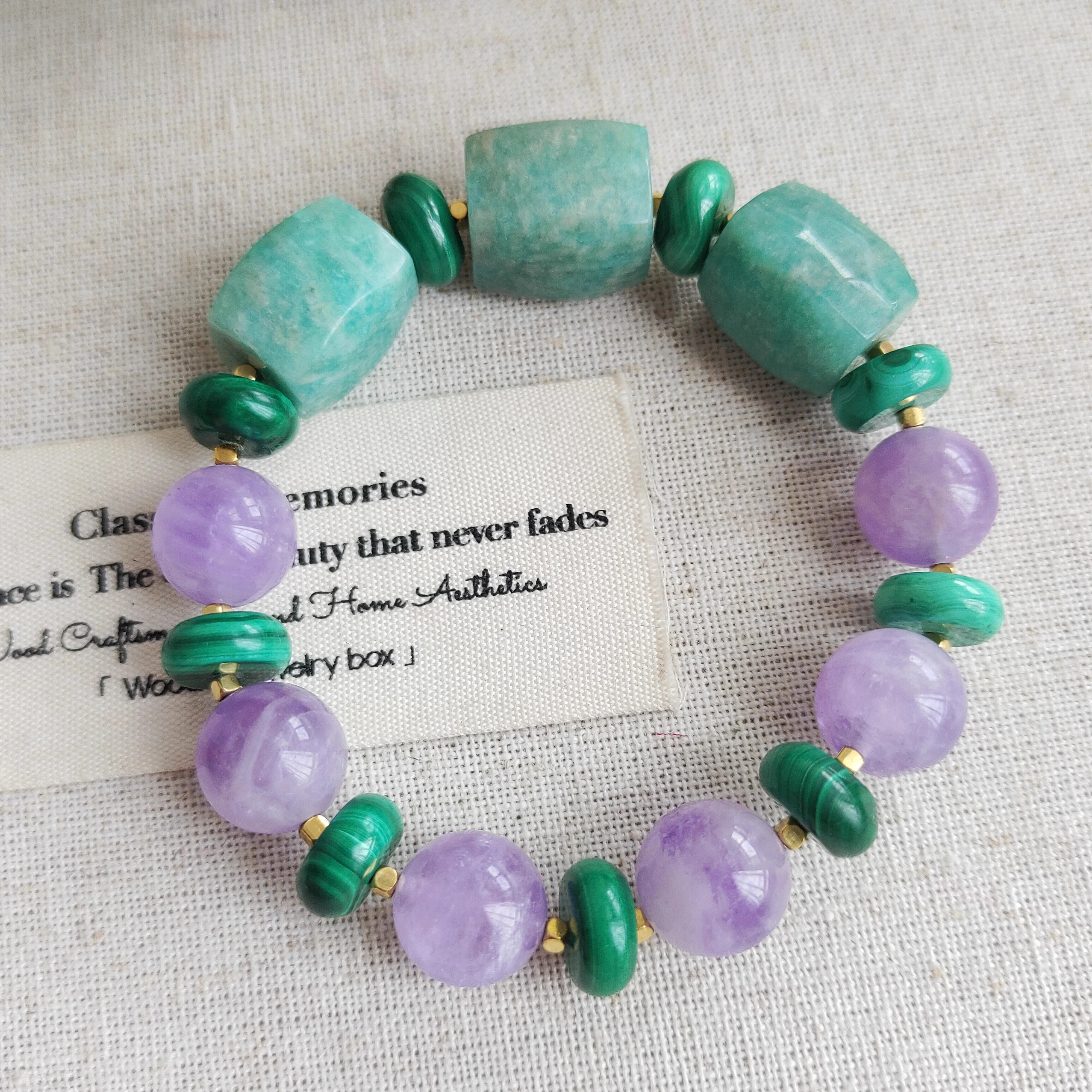 

Amethyst Amazonite Aquamarine opal baroque bracelet 17-18cm wholesale beads nature