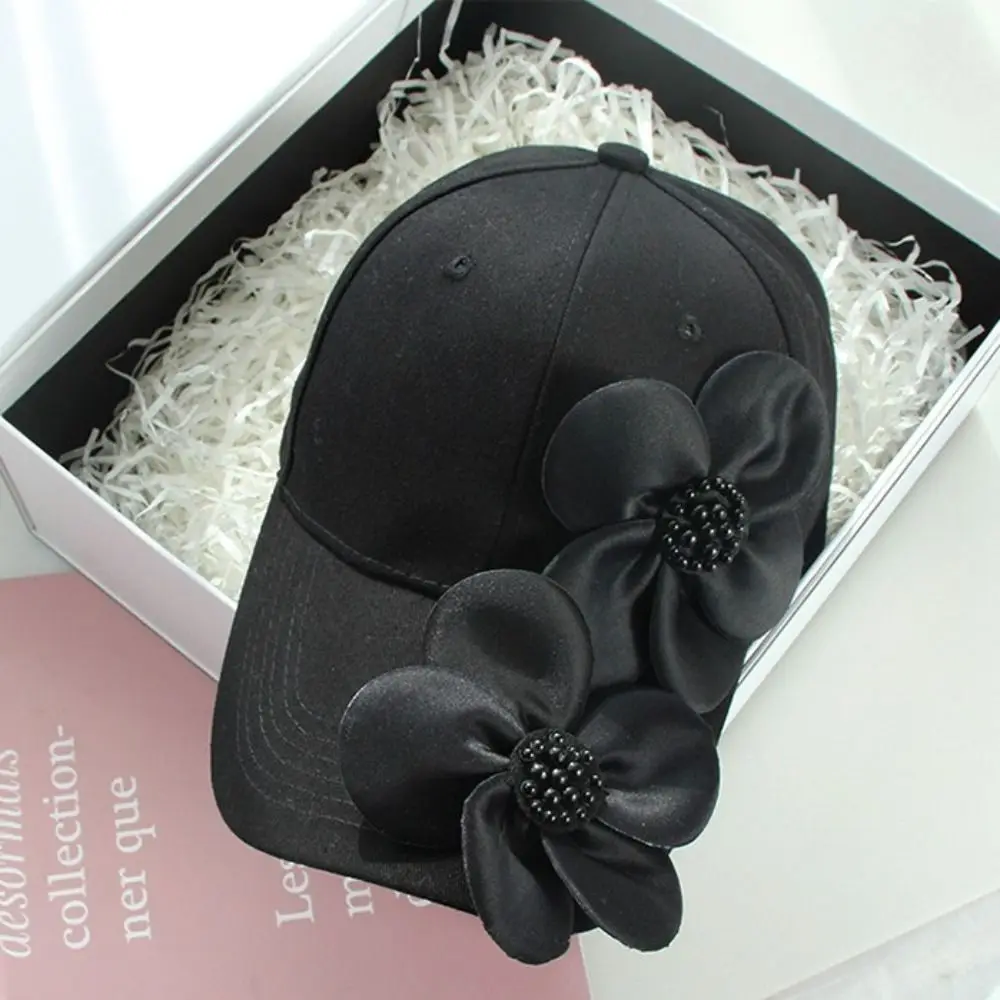 Ins Soft Travel Fashion Baseball Hat Big Flower Leisure Visors Cap Original Design