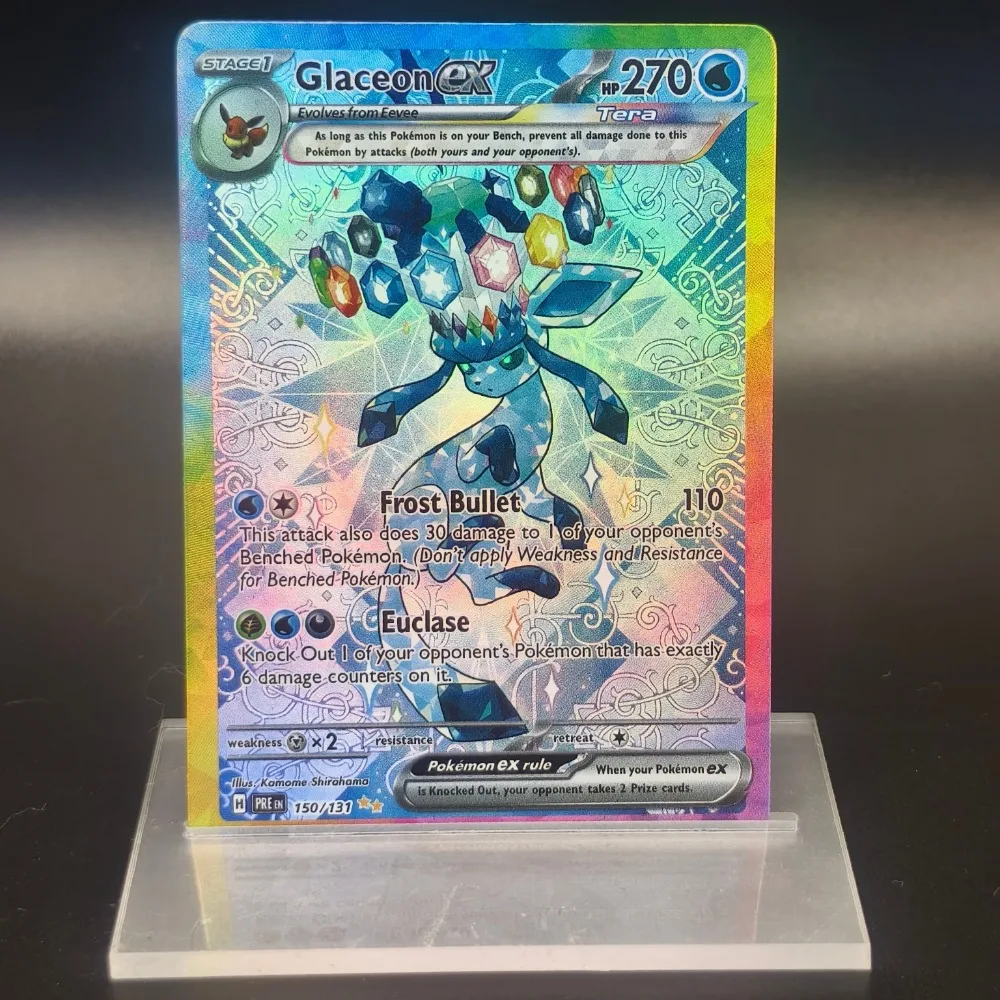 DIY 1PC Eevee Family Flash Game Cards Pocket Monsters English Umbreon Jolteon Leafeon Sylveon Glaceon Collectible Trading Card - view 6
