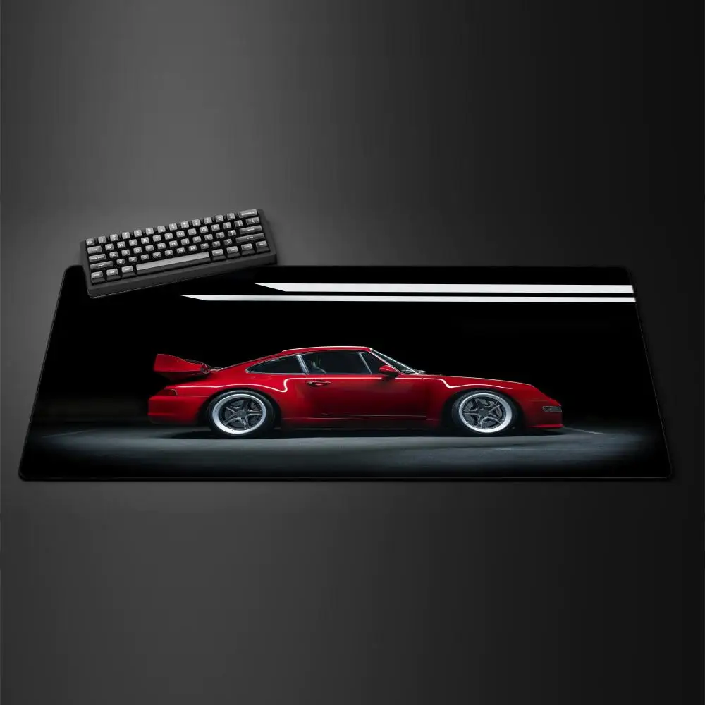 

Red Car Design Mouse Pad Large Computer Office Game Table Mat HD XXL Rubber Anti-slip Stitched Edge Keyboard Mats Long Desk Pads
