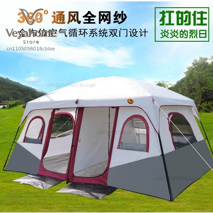 3 Room extra Large Outdoor Camping Tents 4 8 Persons Waterproof Outdoor Family Luxury Big Camping Tent