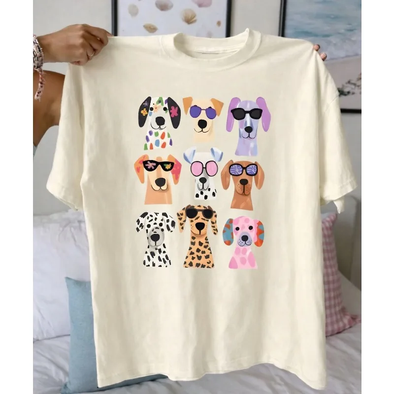 Cute Dog Shirt, Comfort Colors Colorful Puppy Graphic Tee, Dog Lover T-Shirt, Pet Lover Gift, Funny Dog Tee
