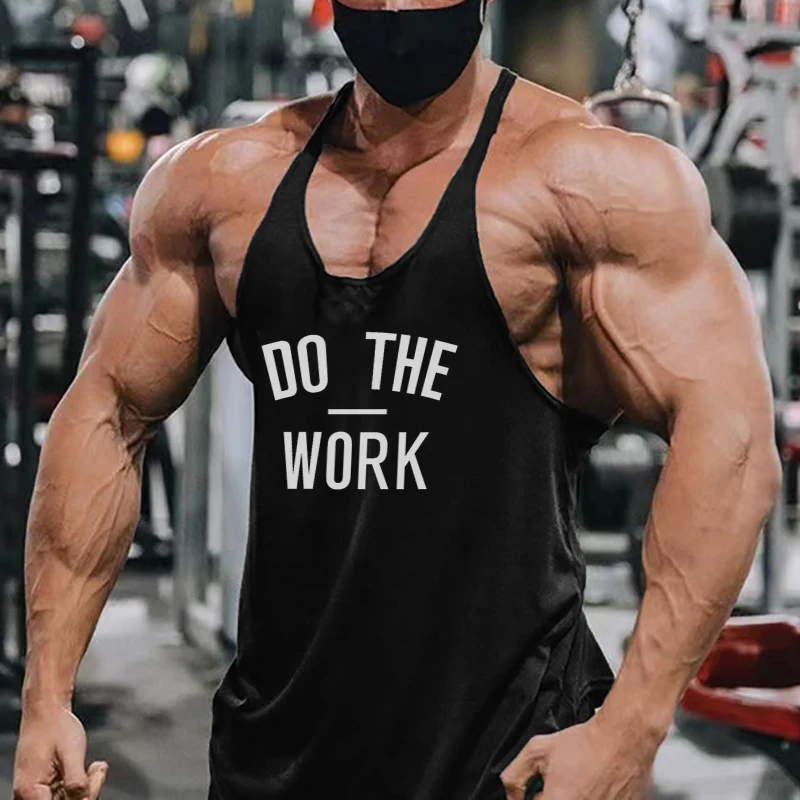Gym Bodybuilding Sport Clothing Summer Mens Casual Tank Tops Fashion Sleeveless T-Shirts Fitness Muscle Cotton Y-back Singlets