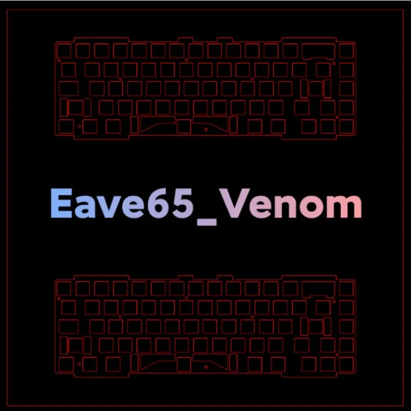 Eave65_Venom Keyboard Positioning Board Custom Aluminum Copper Carbon Fiber PEI FR4 Plate for Mechanical Keyboard Accessories