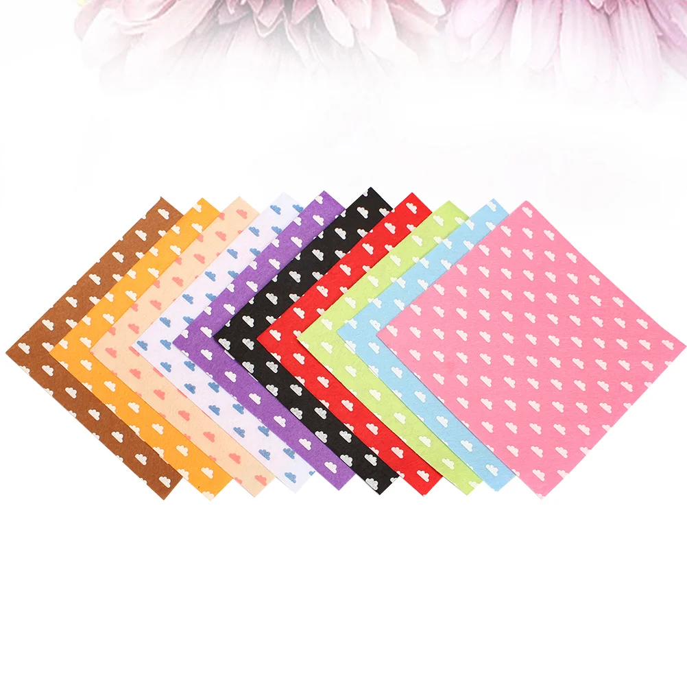 10 Pcs Colorful Felt Sheets DIY Chips Slices Non-woven Fabric Nonwoven Material