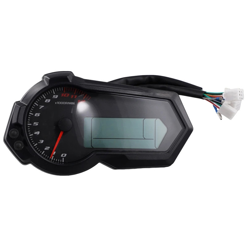 Motorcycle Universal 1200RPM Odometer Tachometer UTV LCD Digital Speedometer Gauge For 2,4 Cylinders N1-6