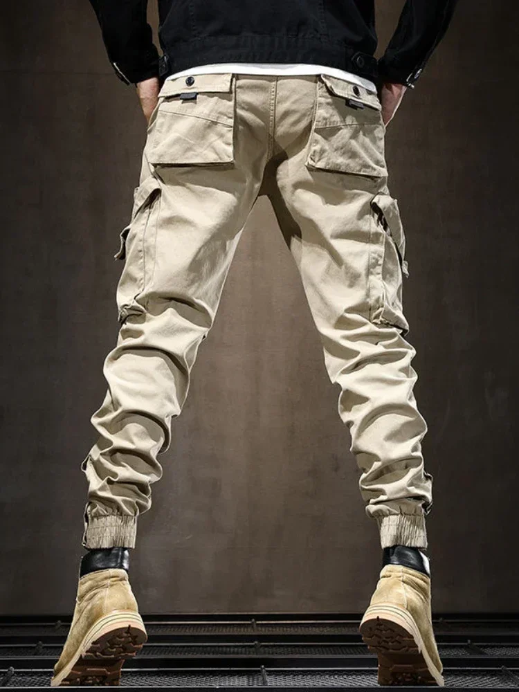 Pantalon Cargo ample pour homme, vêtement de motard, Slim, luxe, Harajuku, décontracté, de haute qualité, automne