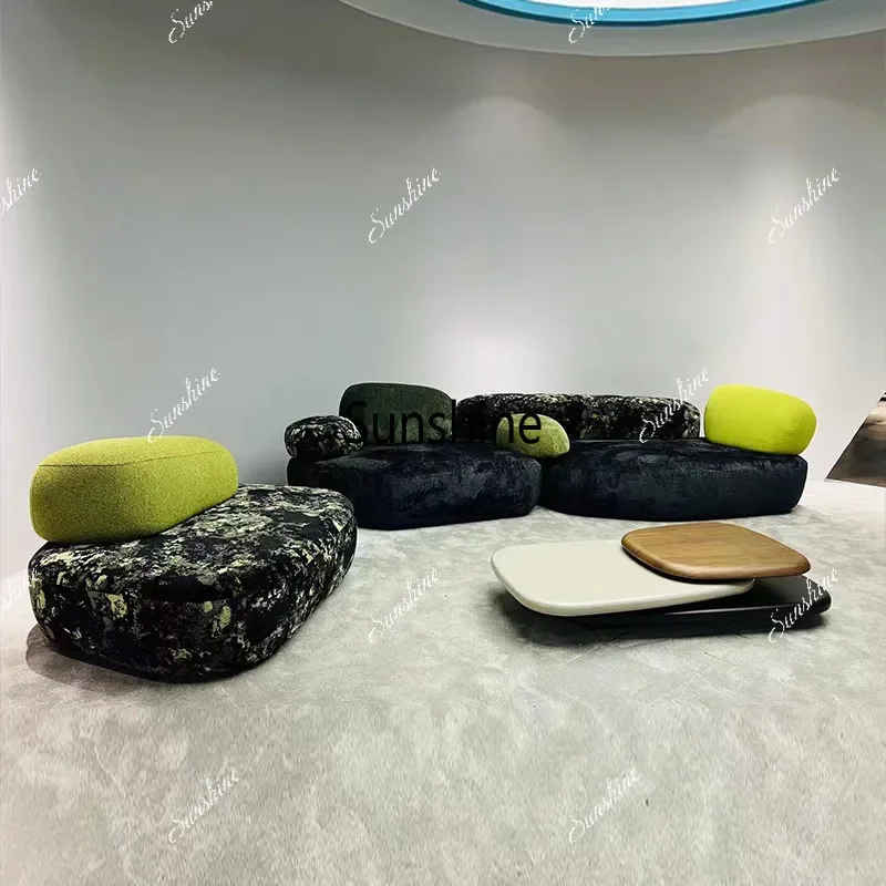 Irregular creative curved stone modular sofa