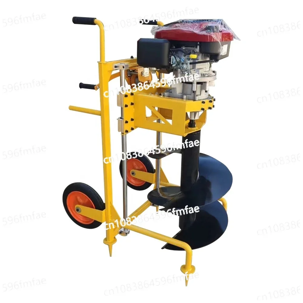 196cc Gasoline Post Hole Digger One Man Post Hole Digging Machine Earth Auger