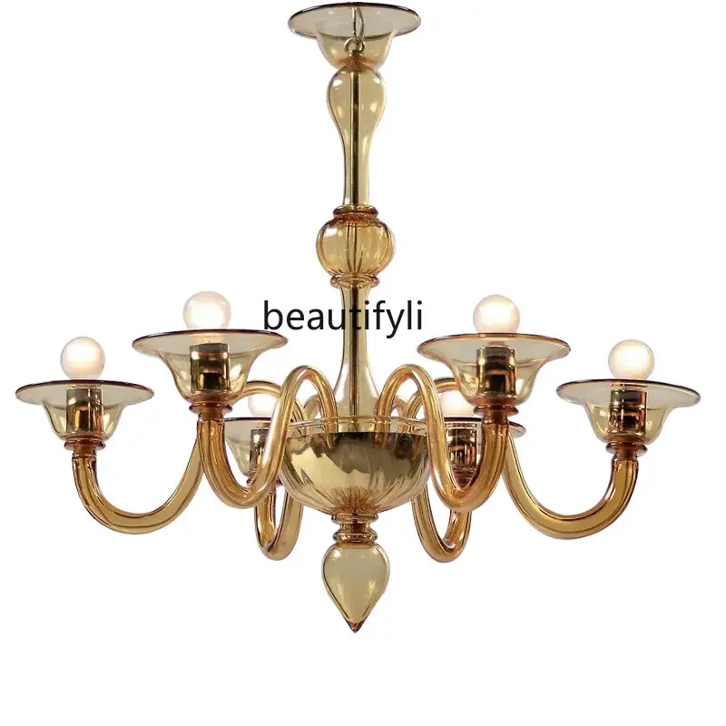 

Champagne Glass Chandelier American French Entry Lux Living Room Bedroom Dining Room Chandelier